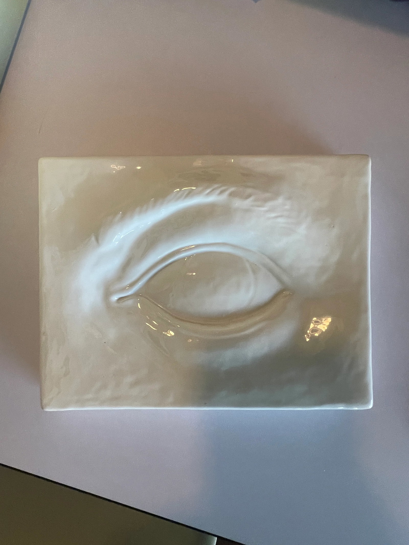 1970s Vintage Sigma Italy Porcelain Eye Wall Hanging Sculpture Taste Setter - 11