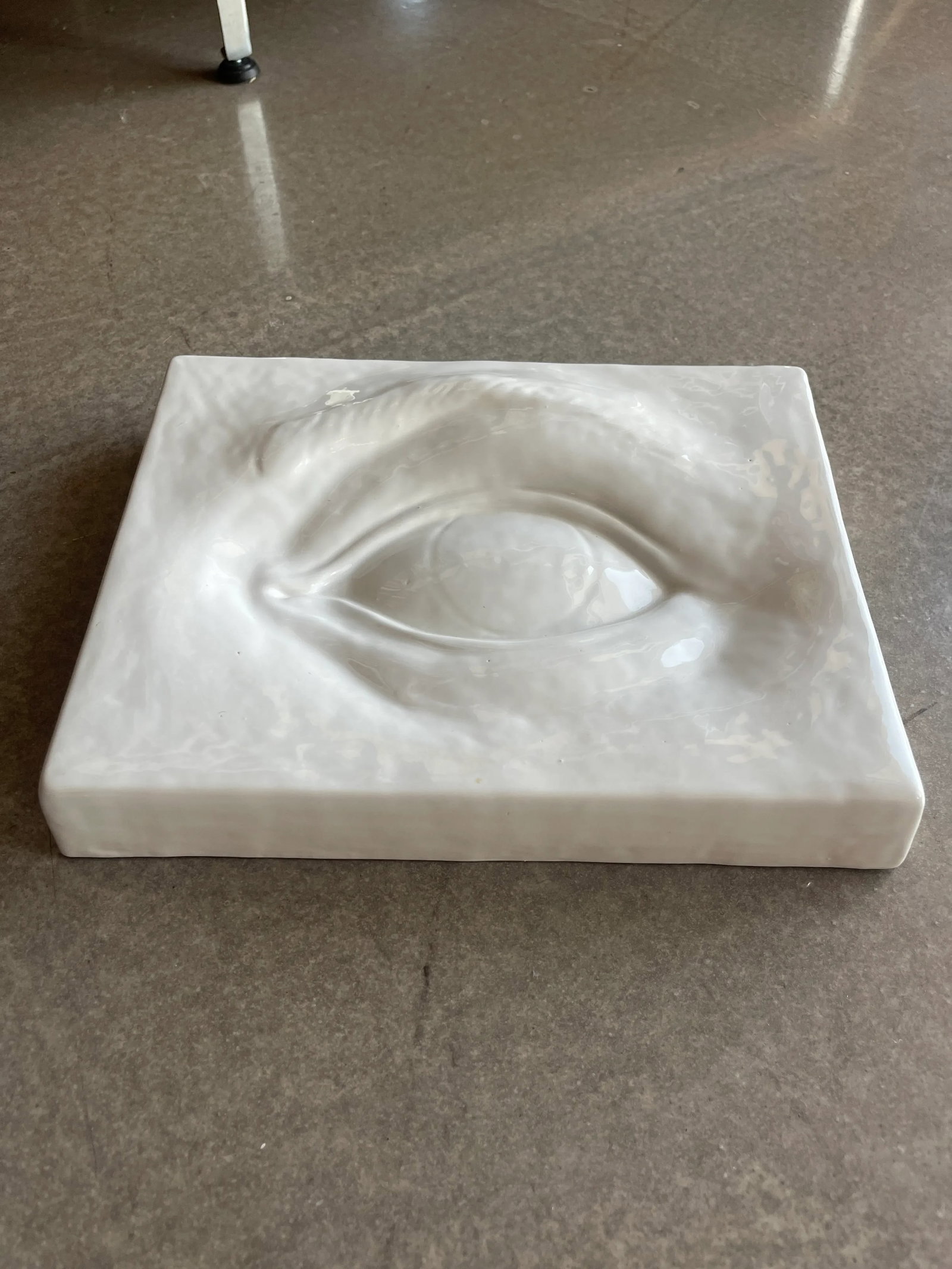 1970s Vintage Sigma Italy Porcelain Eye Wall Hanging Sculpture Taste Setter - 3