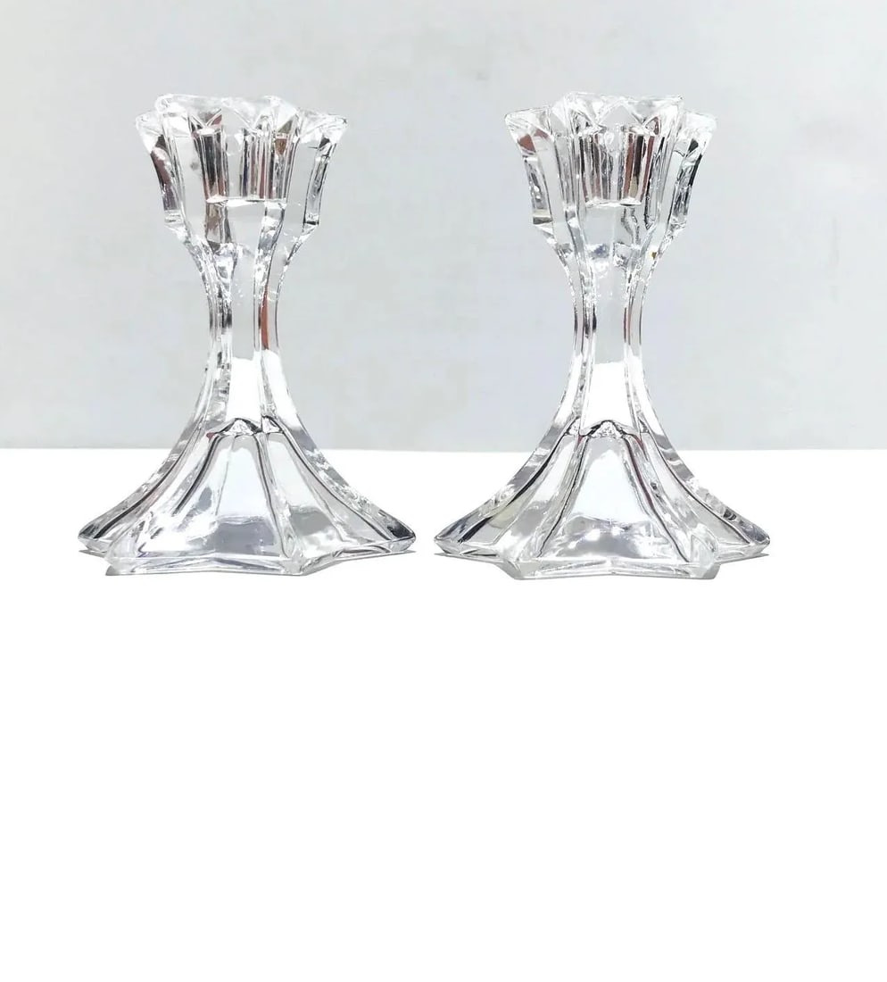Set of Four Petite Vintage Faceted Crystal Candle Holders, 1970's - 10