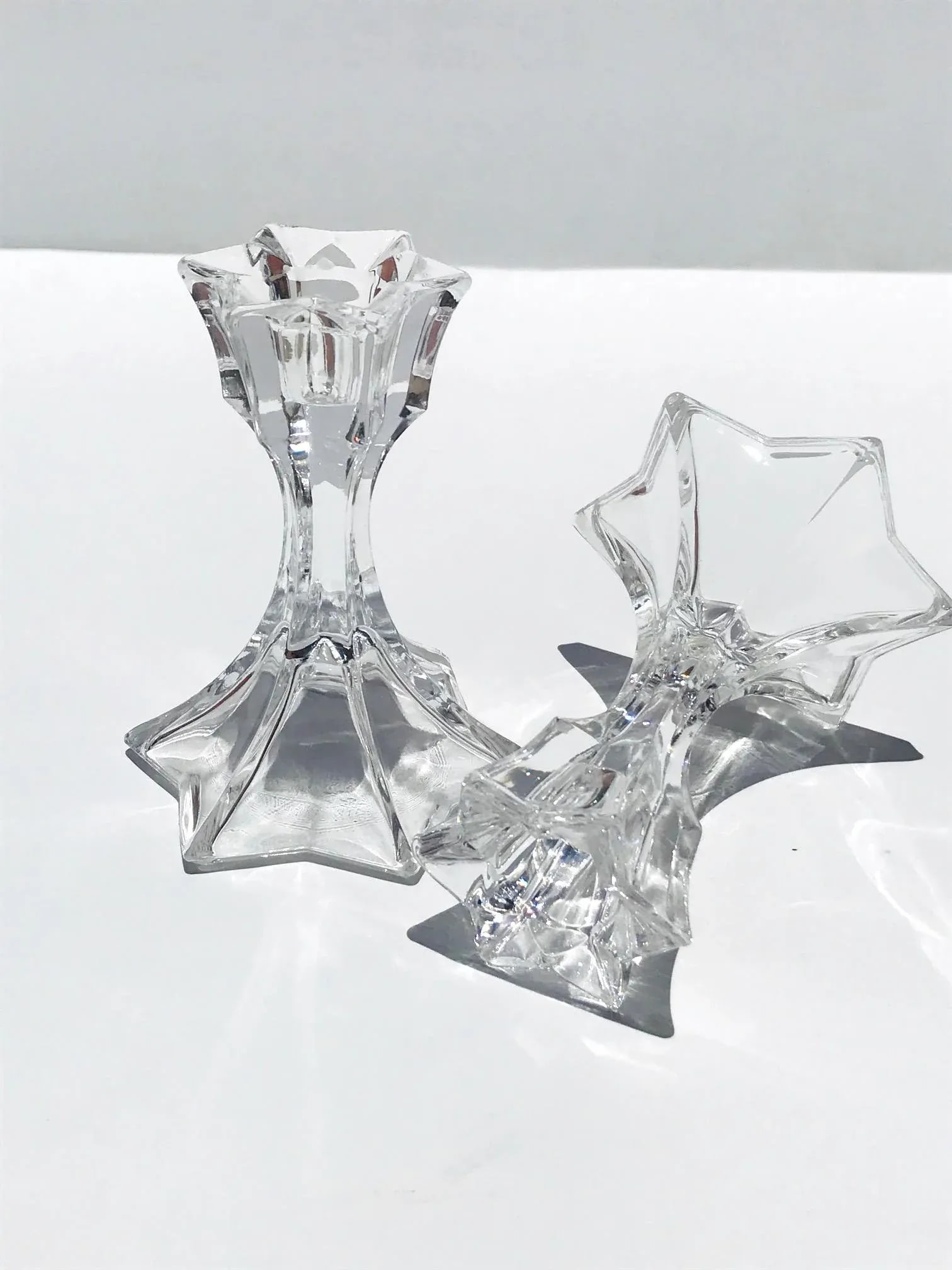 Set of Four Petite Vintage Faceted Crystal Candle Holders, 1970's - 11
