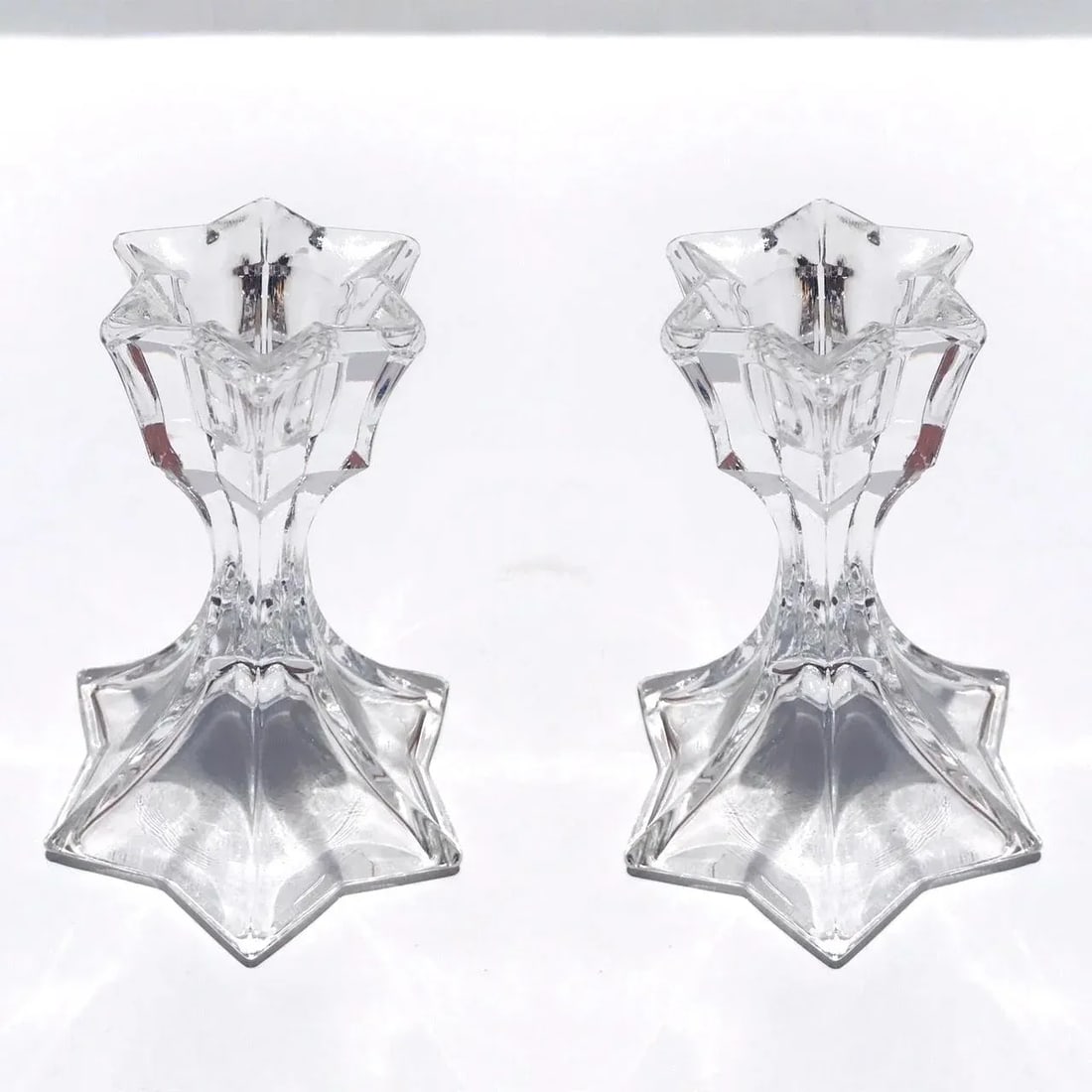 Set of Four Petite Vintage Faceted Crystal Candle Holders, 1970's - 12