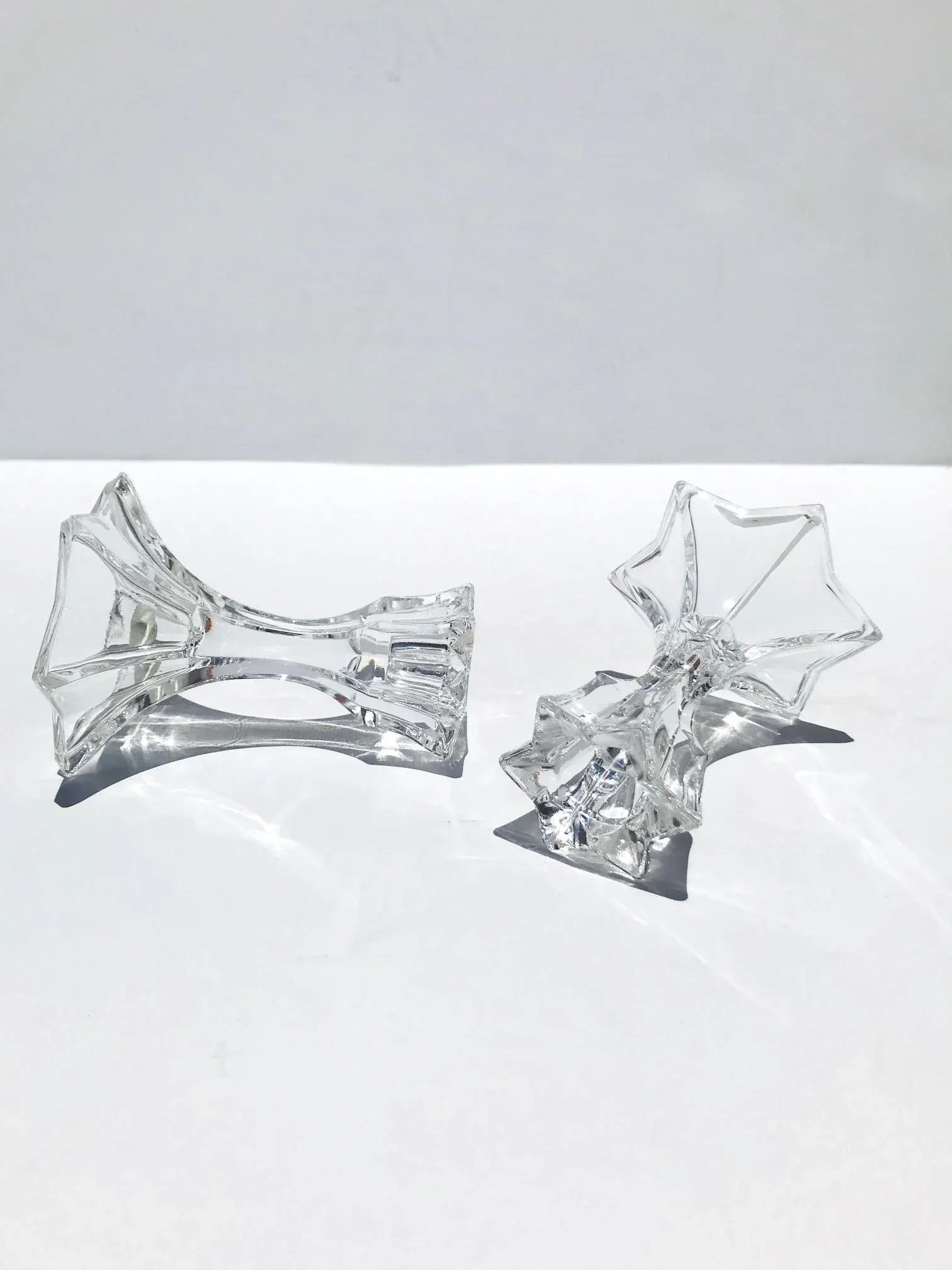 Set of Four Petite Vintage Faceted Crystal Candle Holders, 1970's - 7