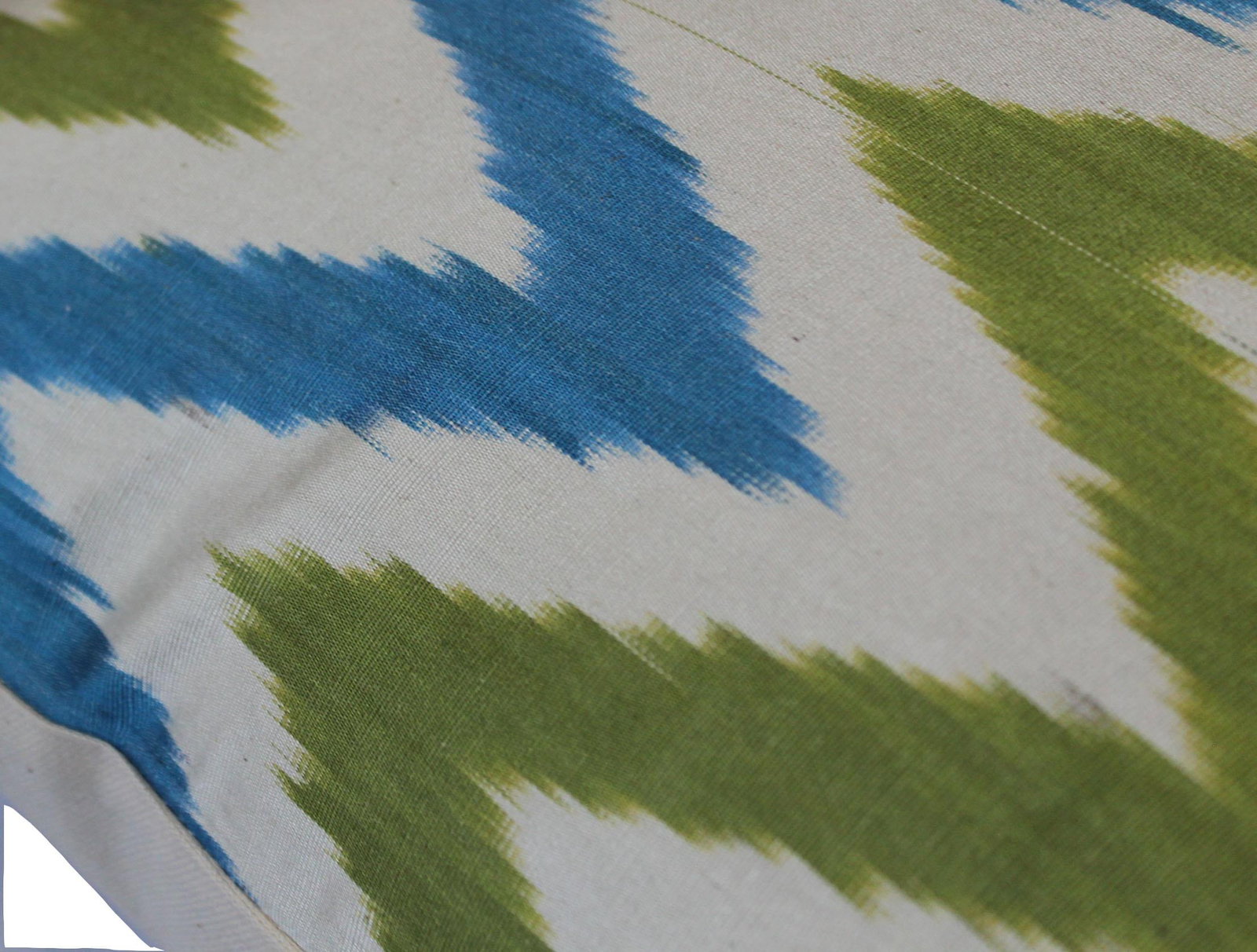 Contemporary Silk Ikat Bohemian Throw Pillow - 2