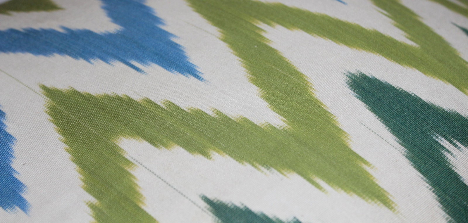 Contemporary Silk Ikat Bohemian Throw Pillow - 3