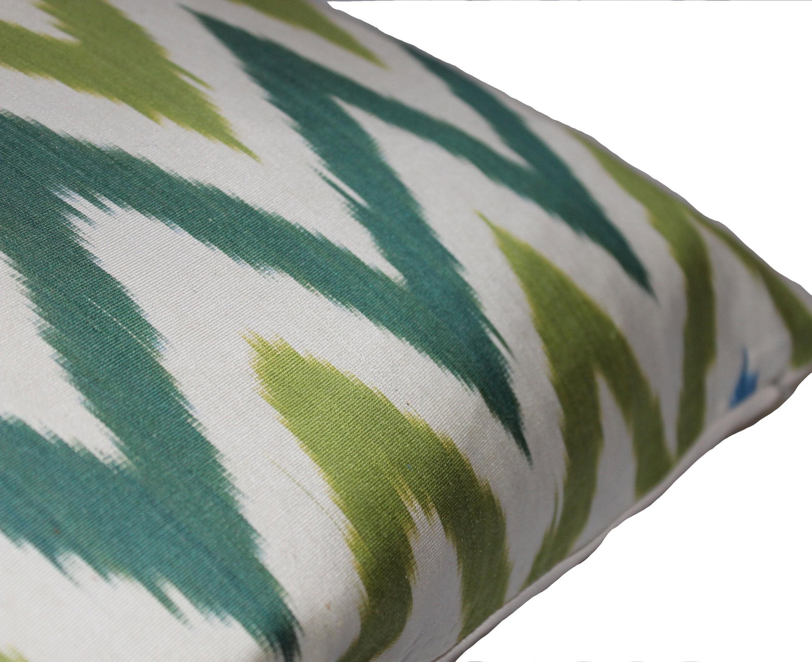 Contemporary Silk Ikat Bohemian Throw Pillow - 4