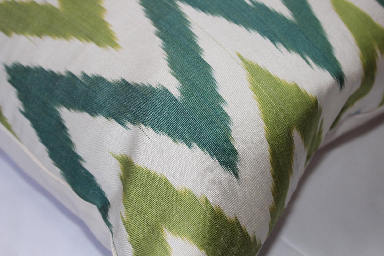 Contemporary Silk Ikat Bohemian Throw Pillow - 5