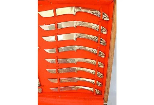 Midcentury Asian Flatware Set with Box - 3