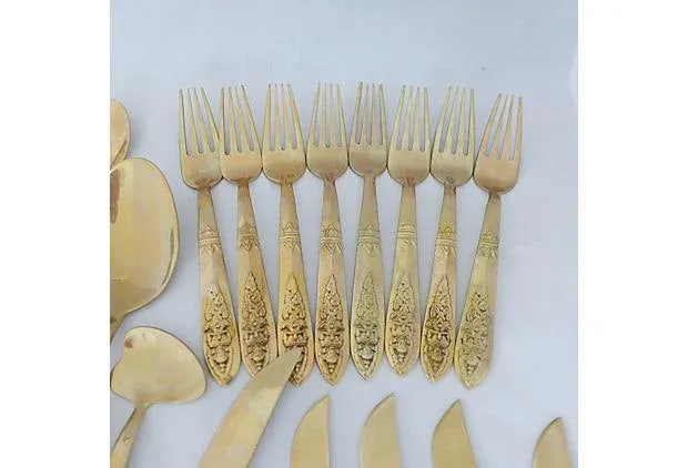Midcentury Asian Flatware Set with Box - 6