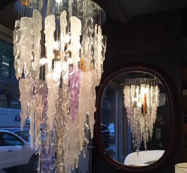 1970s Multi-Color Murano Glass Pendant Chandelier by Mazzega - 4