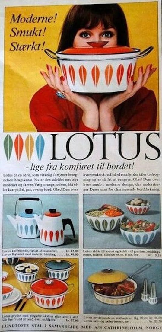 Cathrineholm Scandinavian Modern Lotus Enameled Dutch Oven - 12