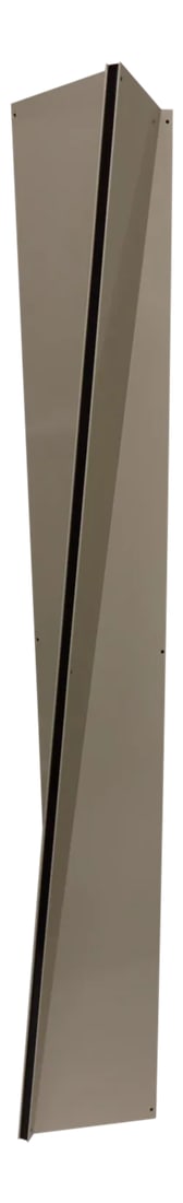 Mid-Century Modern Italian Floor Lamp by Mauro Marzollo: Floor Lamp Beige Lacquered with Black Stripes Details. The "Terry" was designed by Mauro Marzollo and manufactured by ITRE. Documented. Rare: one of two known Samples imported in U. S. A. early