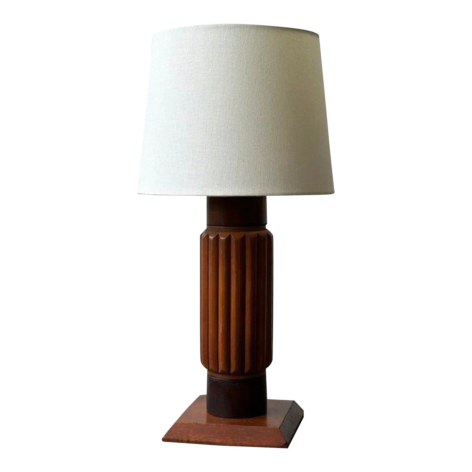 Vintage Constructivist Fluted Wood Lamp, Circa 1940s (1 of 12)