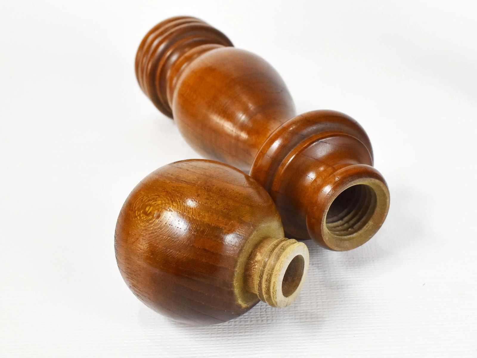 Vintage Catalina Tall Wooden Salt Shaker & Pepper Mill Grinder Set - 5