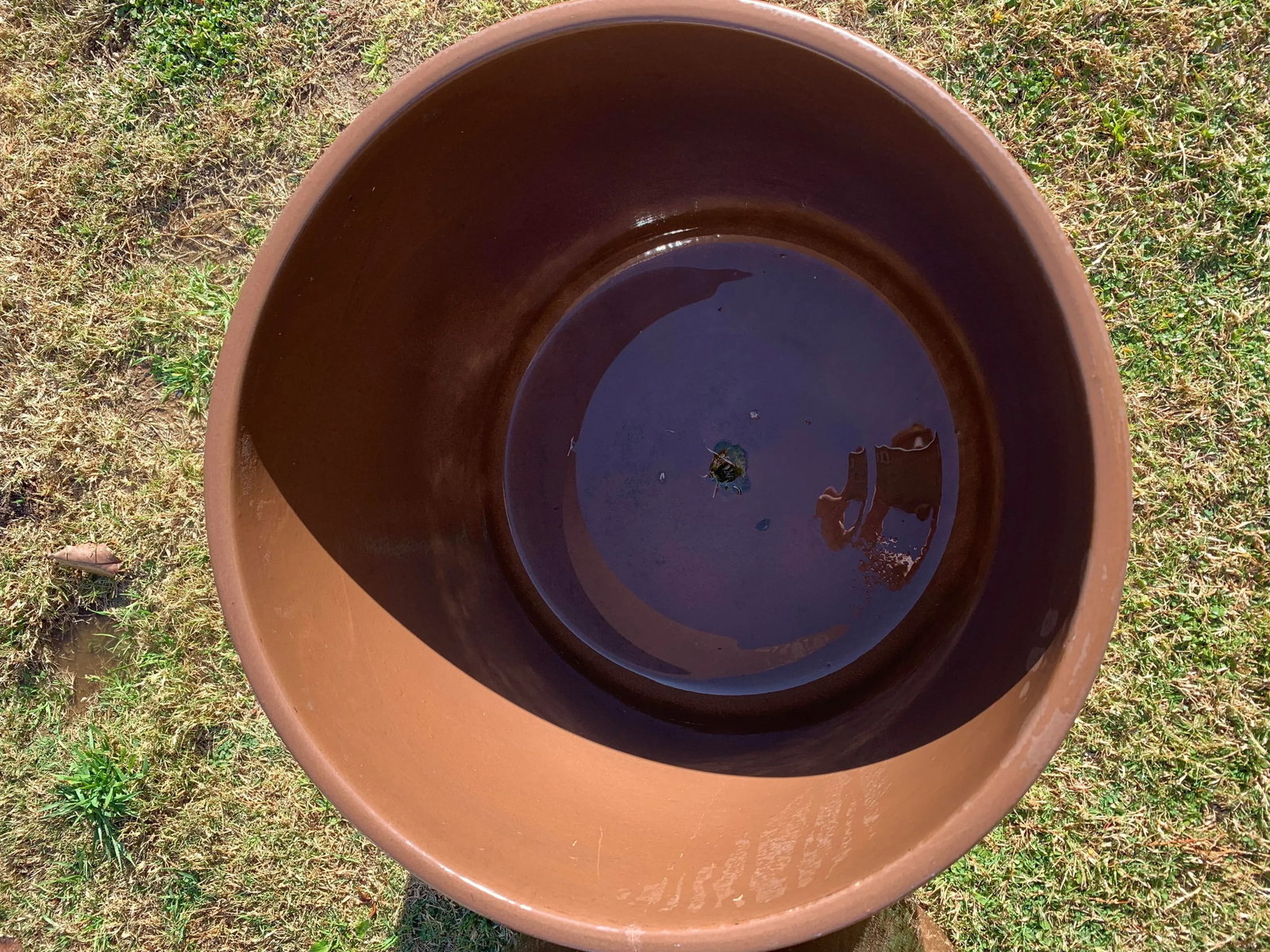 Mid Century Brown Glazed Gainey Pots- A Pair - 12