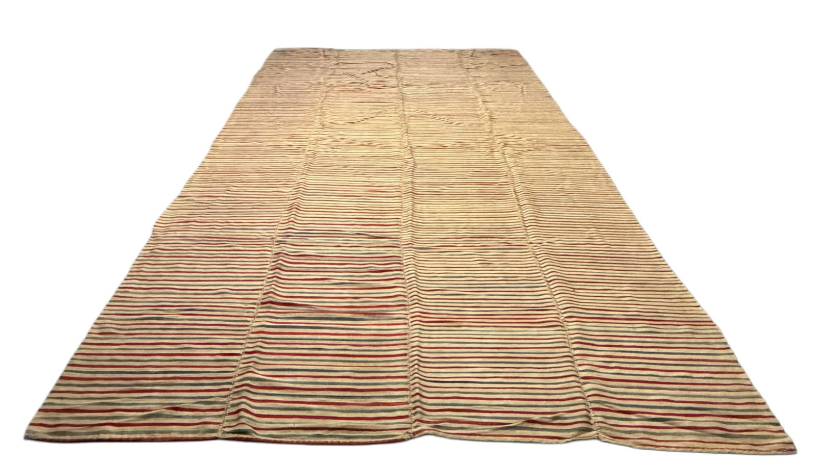 Vintage Red, White, & Blue Mazandaran Rug - 3