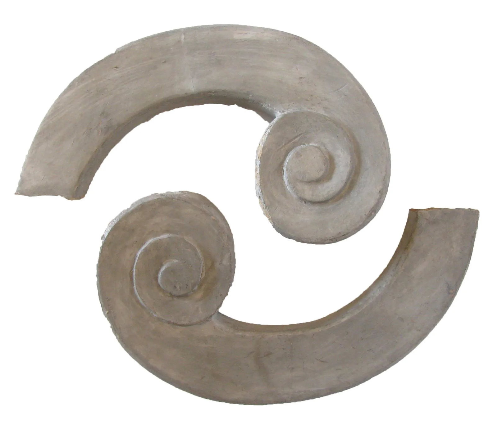 Ying Yang Painted Wood Elements, Pair - 2
