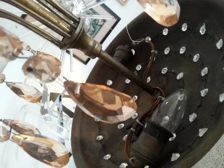 Maison Jansen Attrib "Fountain" Chandelier Art Deco - 11