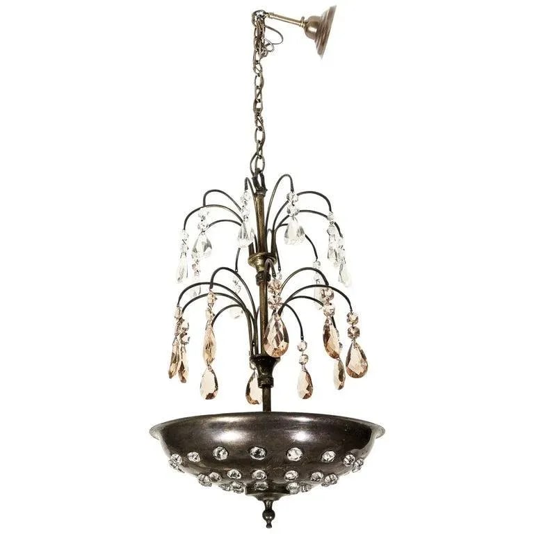 Maison Jansen Attrib "Fountain" Chandelier Art Deco - 13
