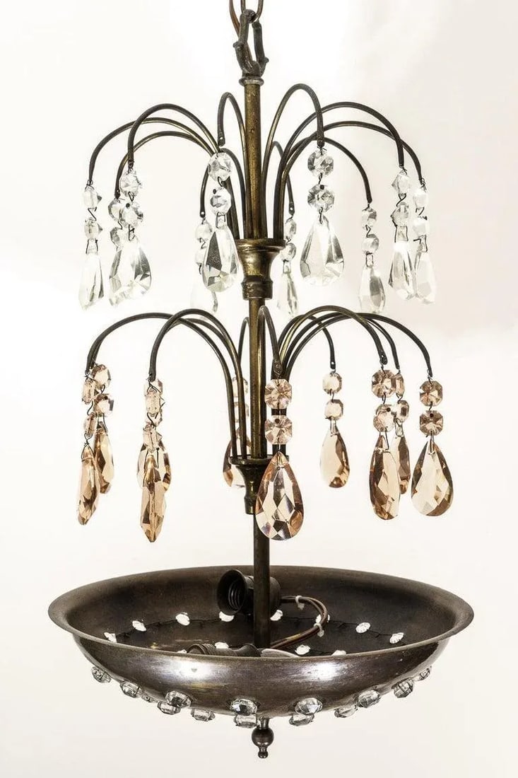 Maison Jansen Attrib "Fountain" Chandelier Art Deco - 9