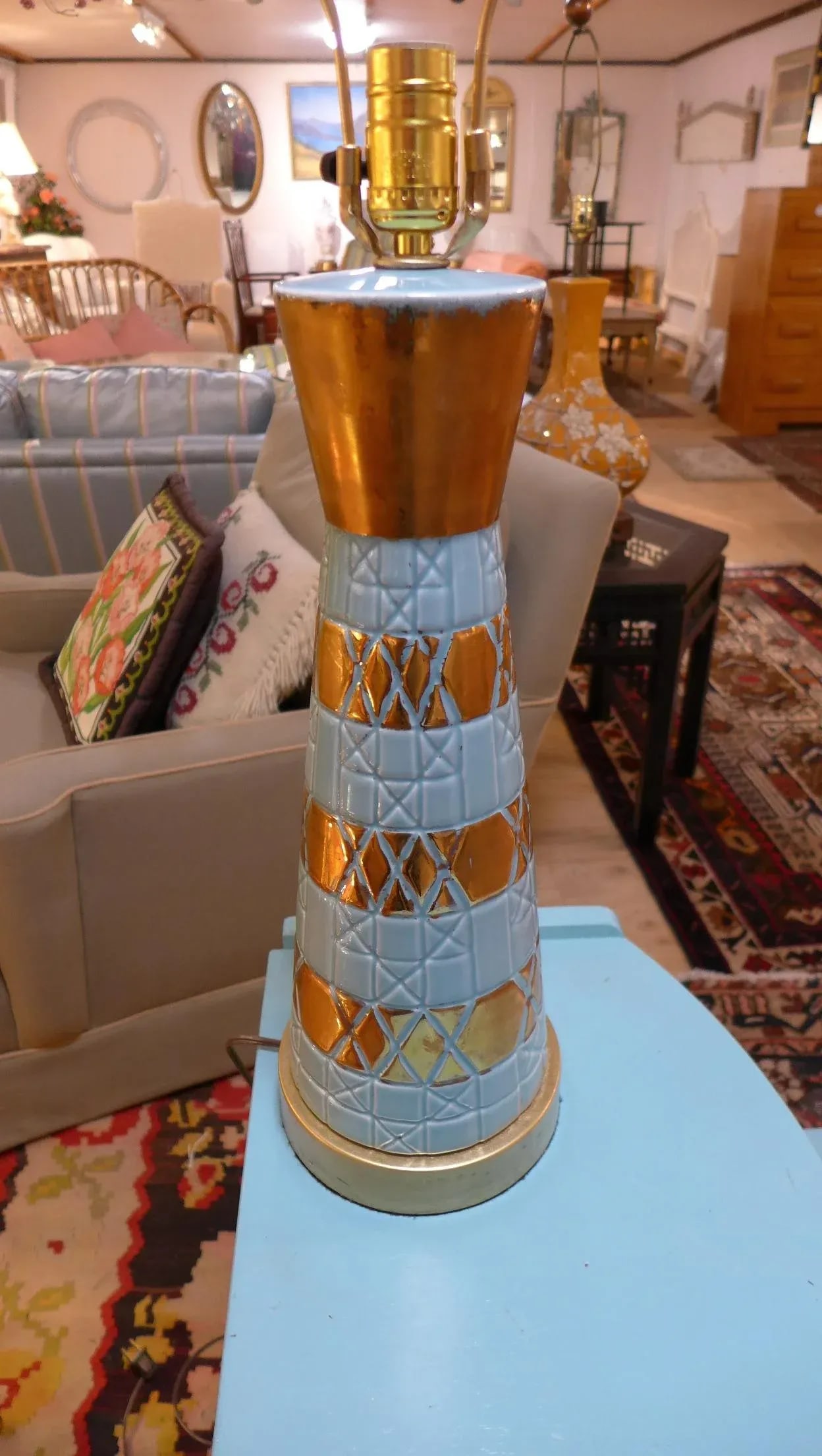 Mid Century Ceramic Table Lamp - 3