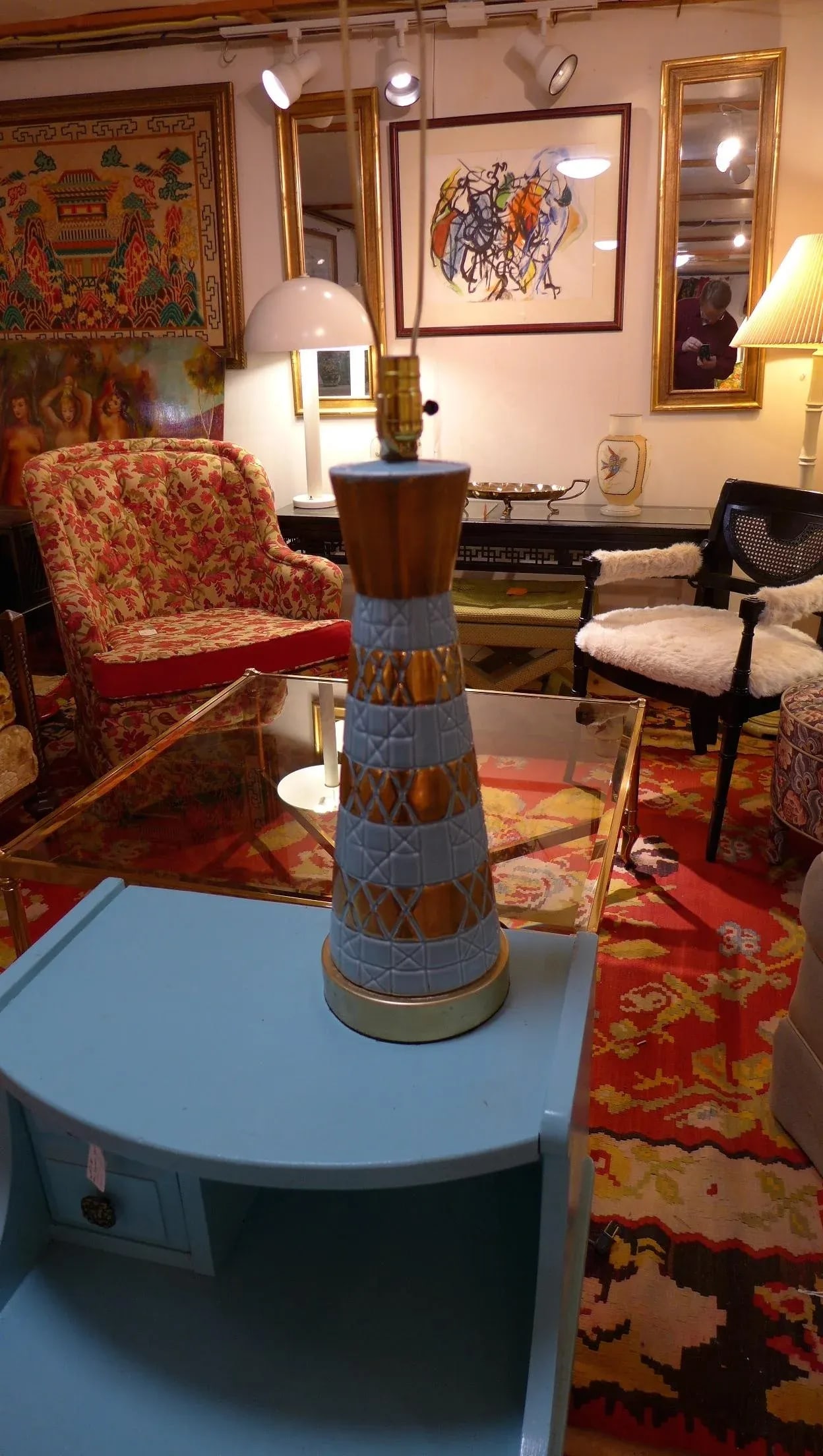 Mid Century Ceramic Table Lamp - 5