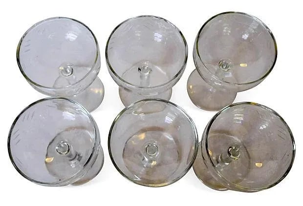 Art Deco Style Barware - Set of 6 Glasses - 3