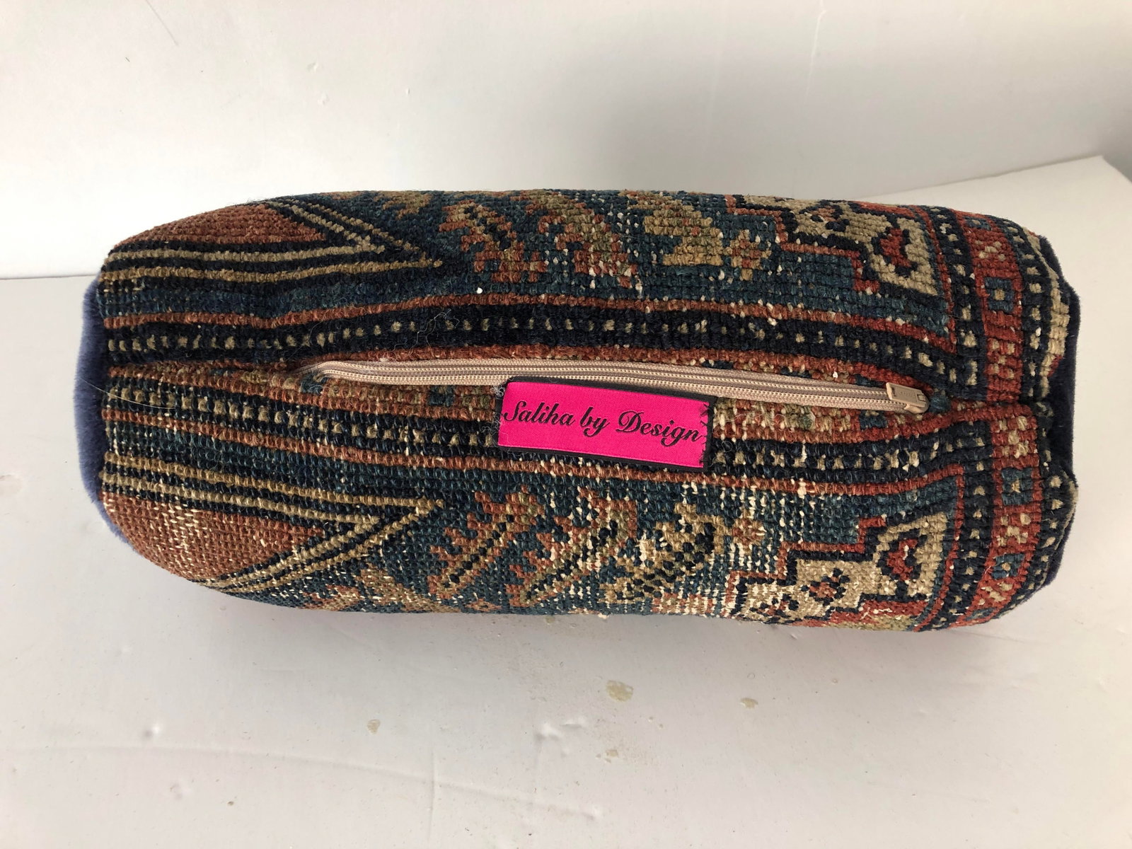 Antique Persian Rug Bolster Pillow Saliha by Design - 4