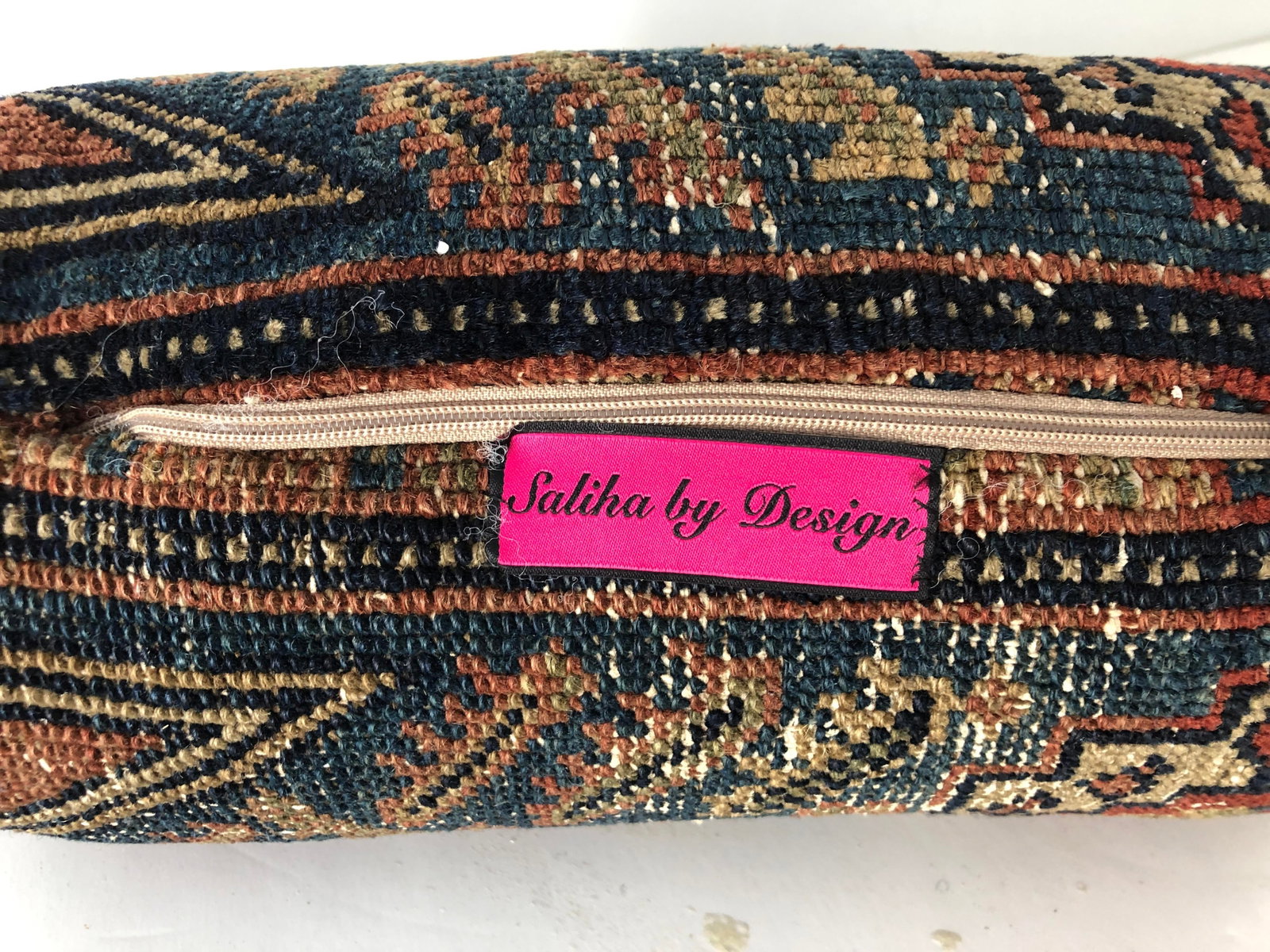 Antique Persian Rug Bolster Pillow Saliha by Design - 5