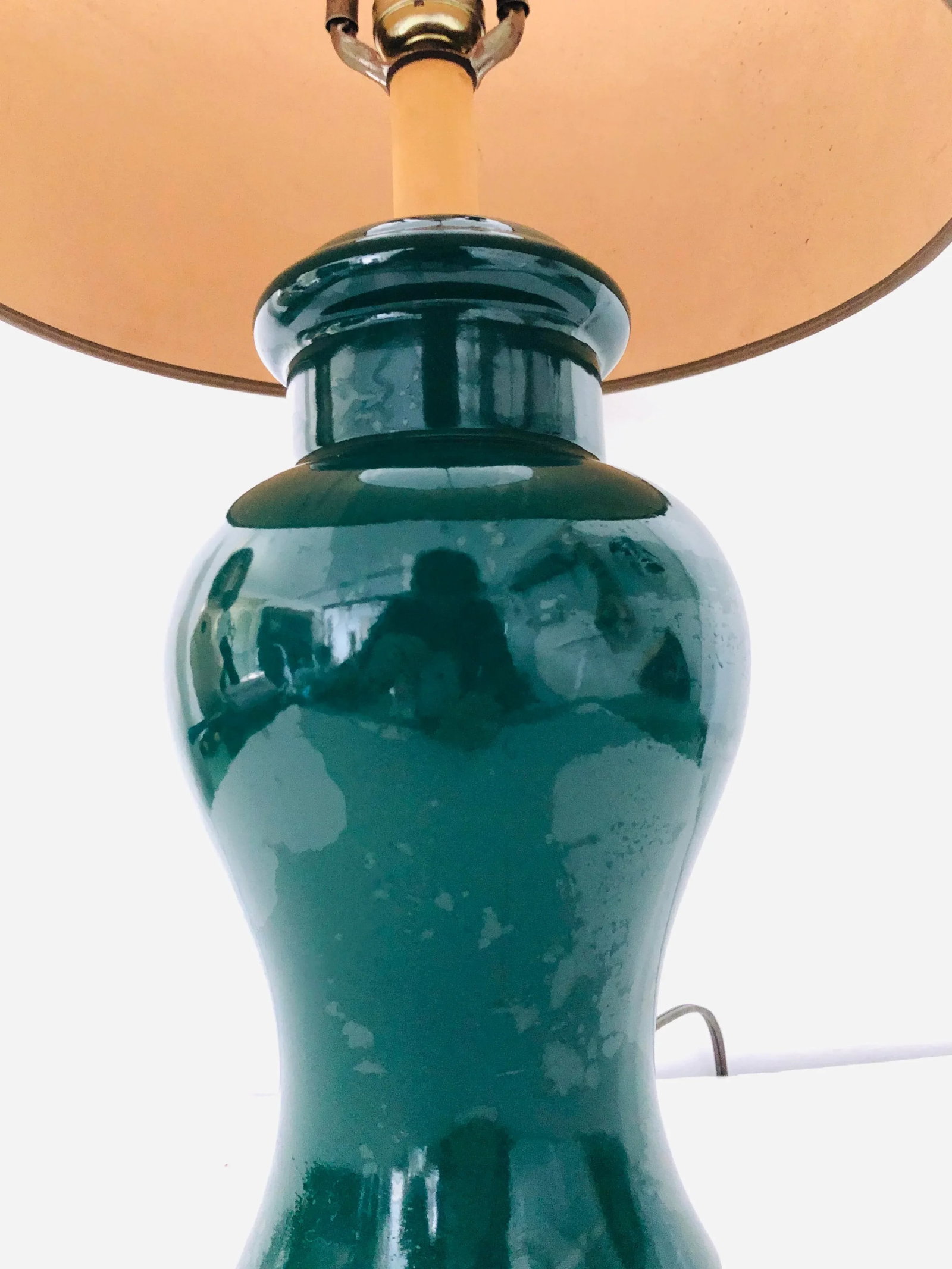Hunter Green Vintage Ceramic Table Lamp 24" - 2