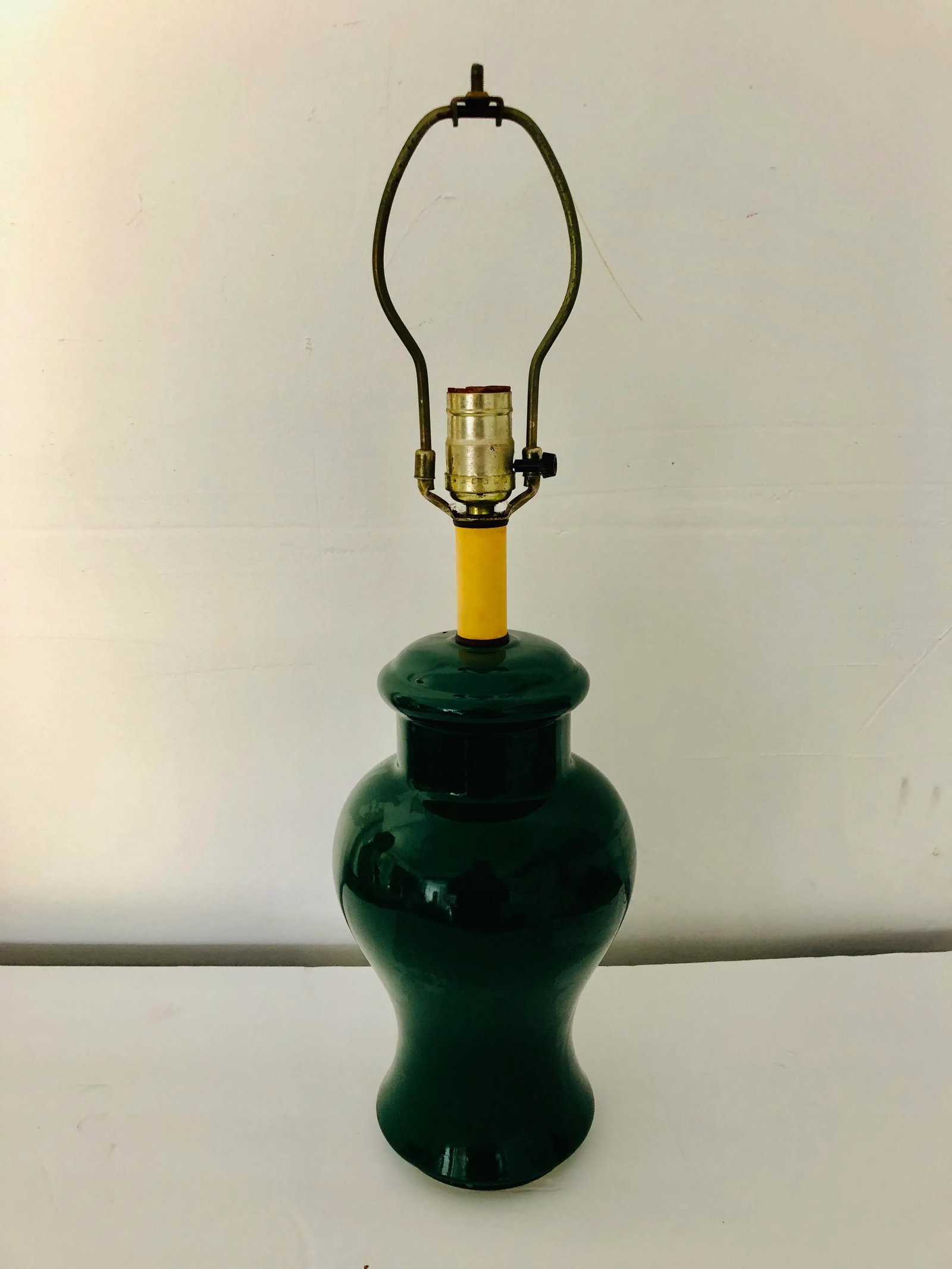 Hunter Green Vintage Ceramic Table Lamp 24" - 3