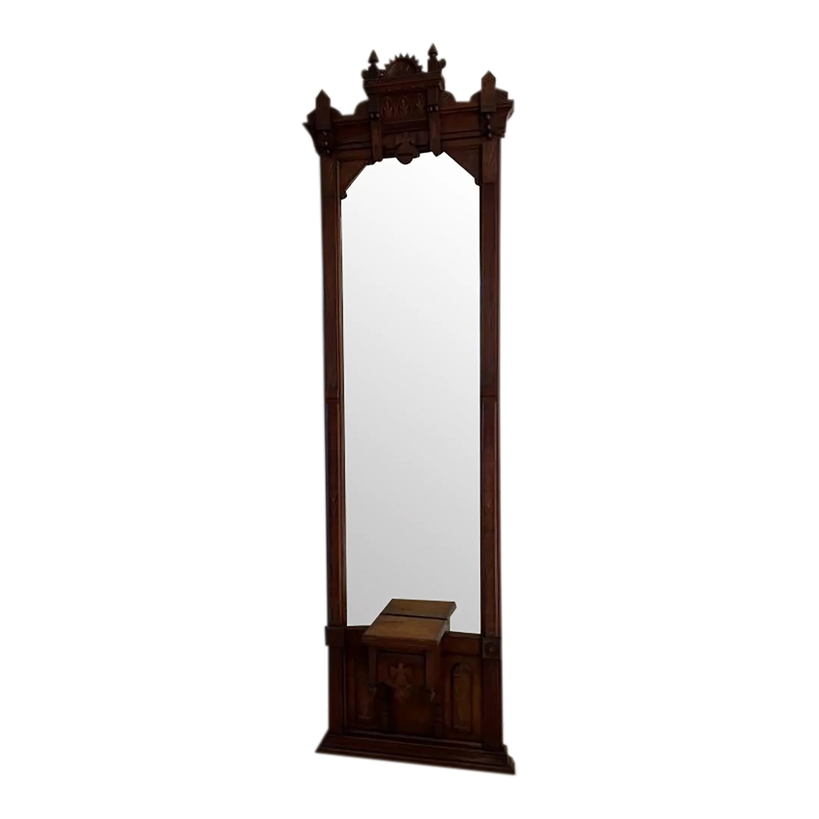 Antique Victorian Eastlake Style Hall Pier Hall Mirror With Shelf (1 of 13)