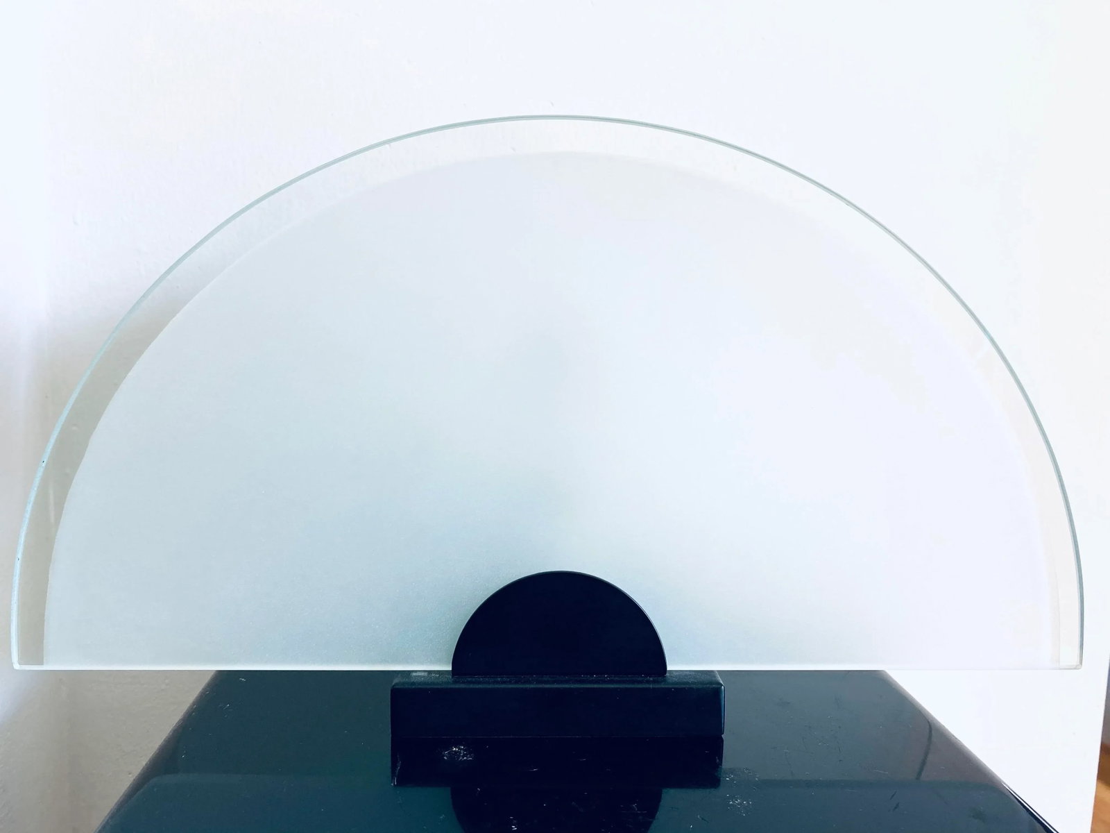 1980s Art Deco Revival Glass Table Lamp - 11
