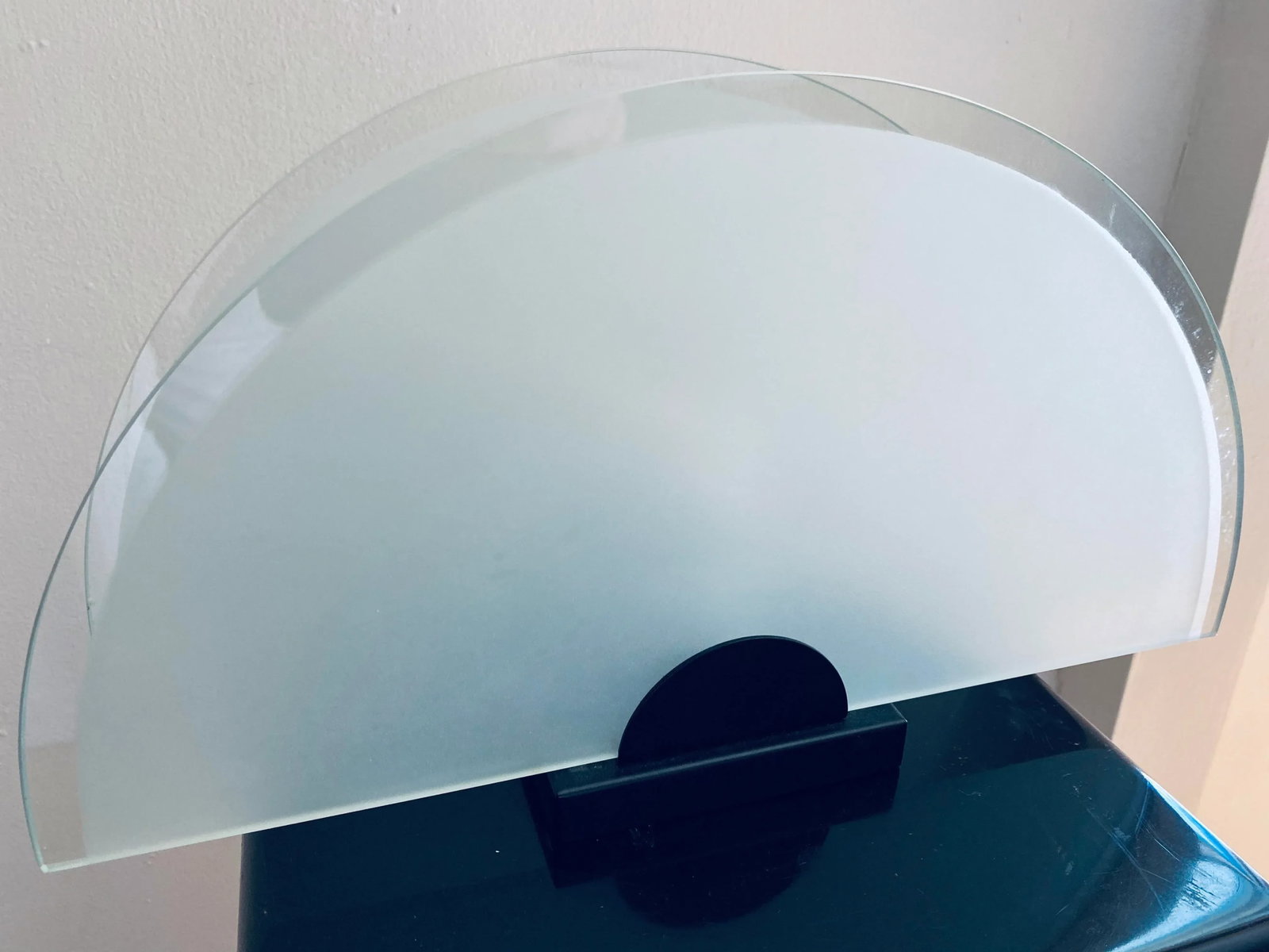 1980s Art Deco Revival Glass Table Lamp - 2