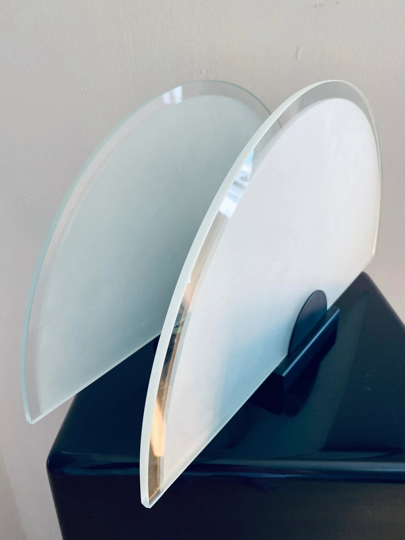 1980s Art Deco Revival Glass Table Lamp - 5