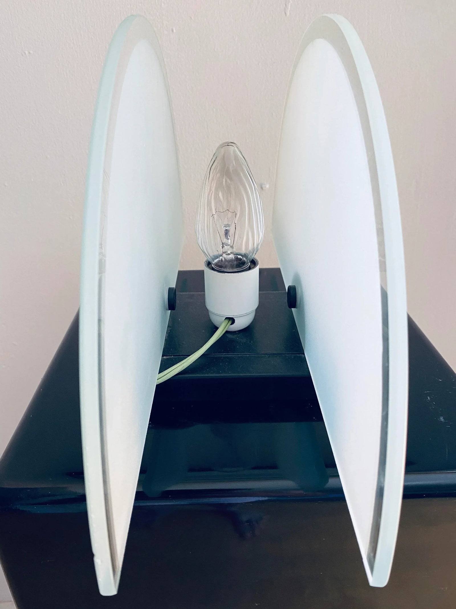 1980s Art Deco Revival Glass Table Lamp - 6