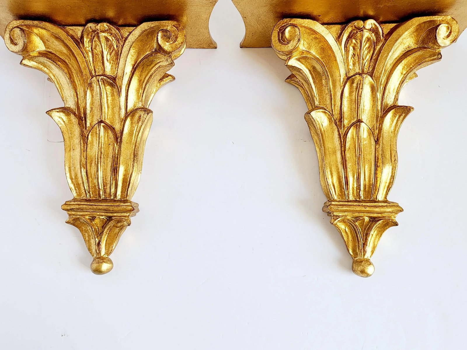 Decorative Crafts Italian Giltwood Neoclassical Style Wall Brackets - a Pair - 5