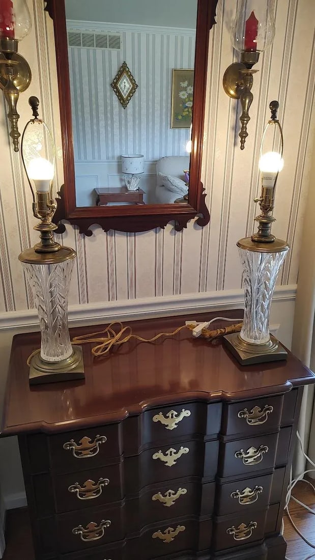 Pair of Vintage Waterford Crystal Longford Lamps - 6