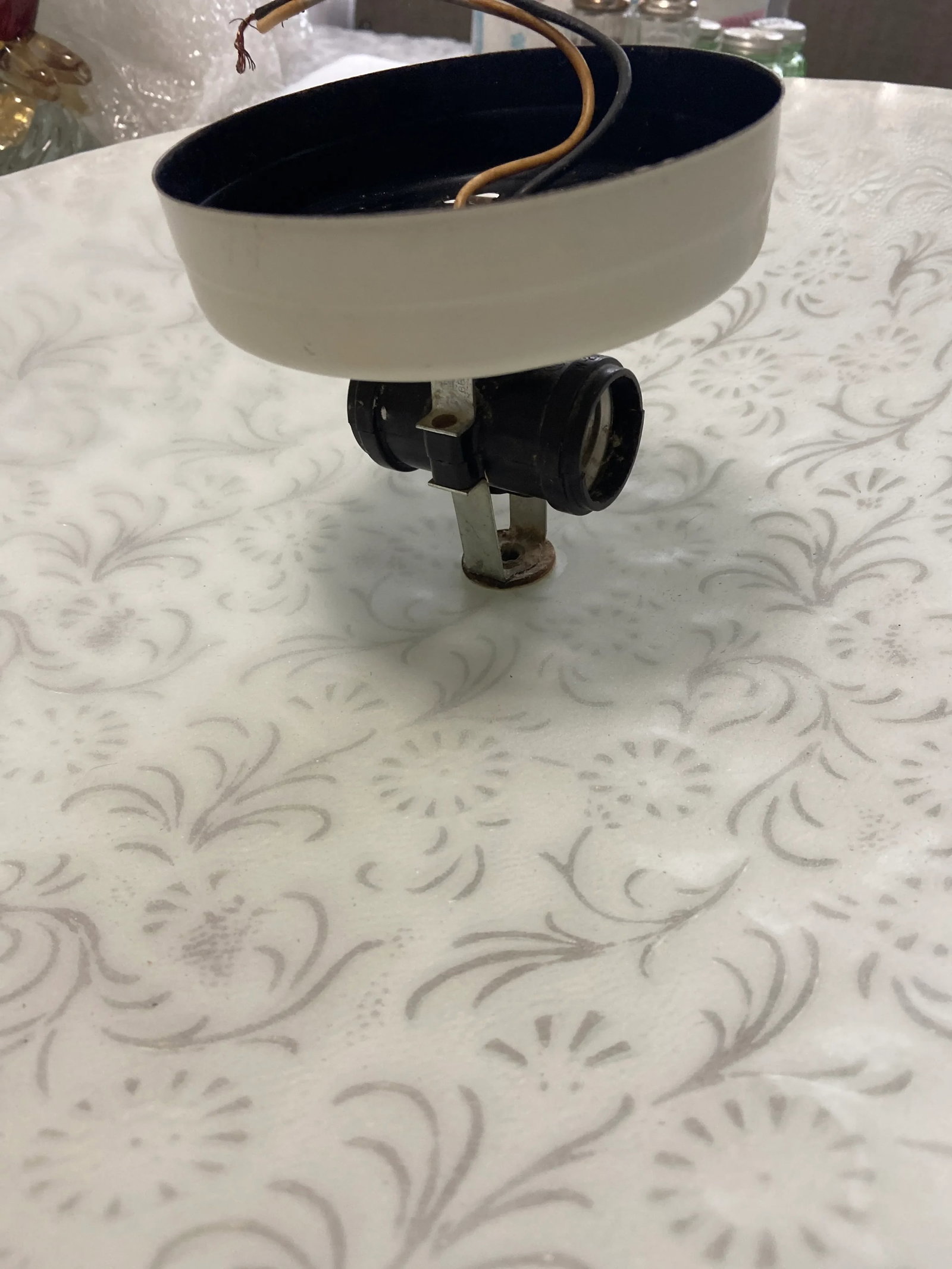 Mid Century Regency Starburst Gold White Ceiling Light - 8