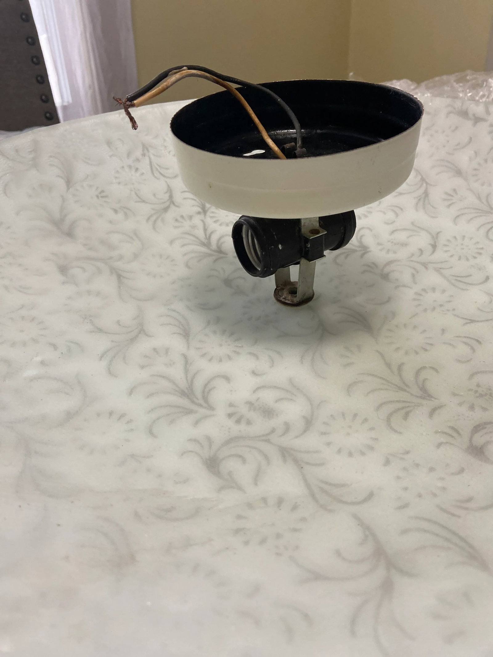 Mid Century Regency Starburst Gold White Ceiling Light - 9