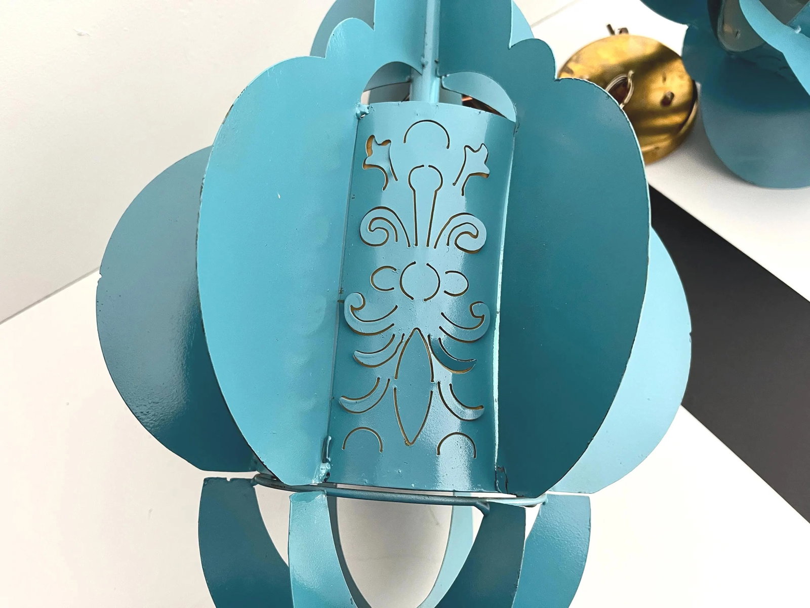 Modern Pierced Moroccan Pendant Lights, Pair - 8