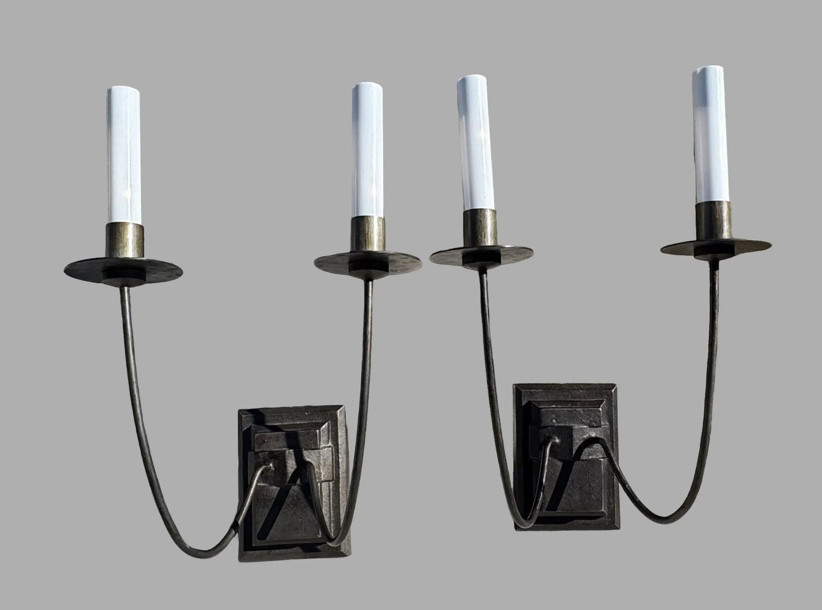 Thomas O' Brien for Visual Comforts Double Arm Wall Light Sconce- A Pair - 8