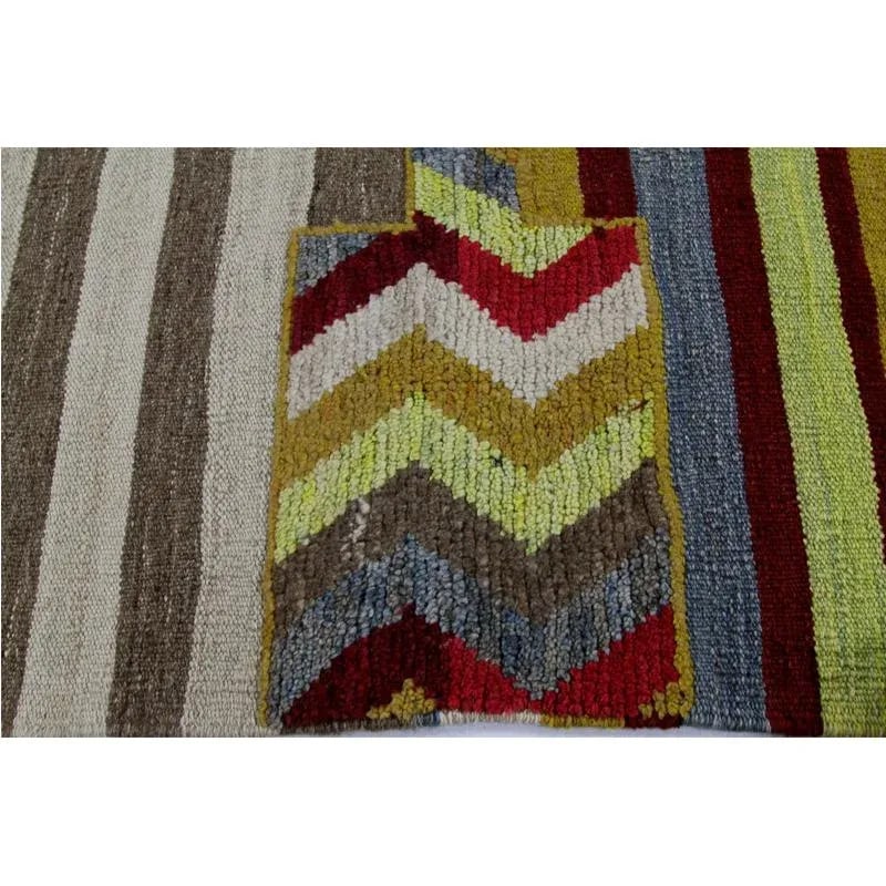 Handwoven Scandinavian Style Persian Kilim Area Rug 3'4" X 5'6" - 3