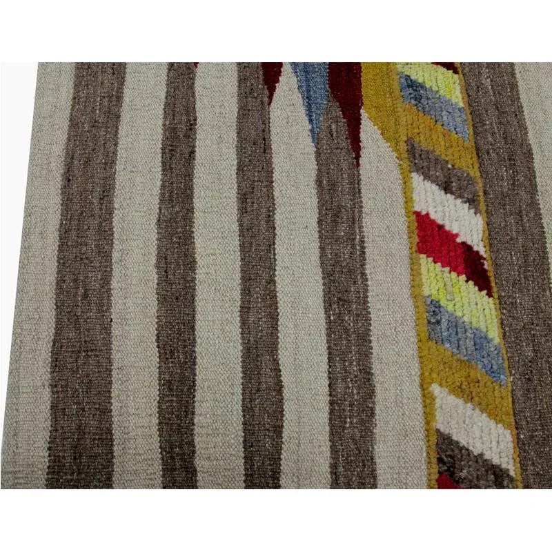 Handwoven Scandinavian Style Persian Kilim Area Rug 3'4" X 5'6" - 4