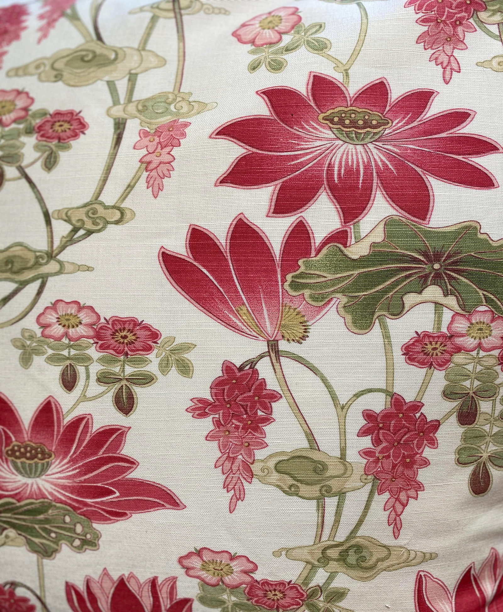 Bennison Linen "Lotus" Pillows - a Pair - 4