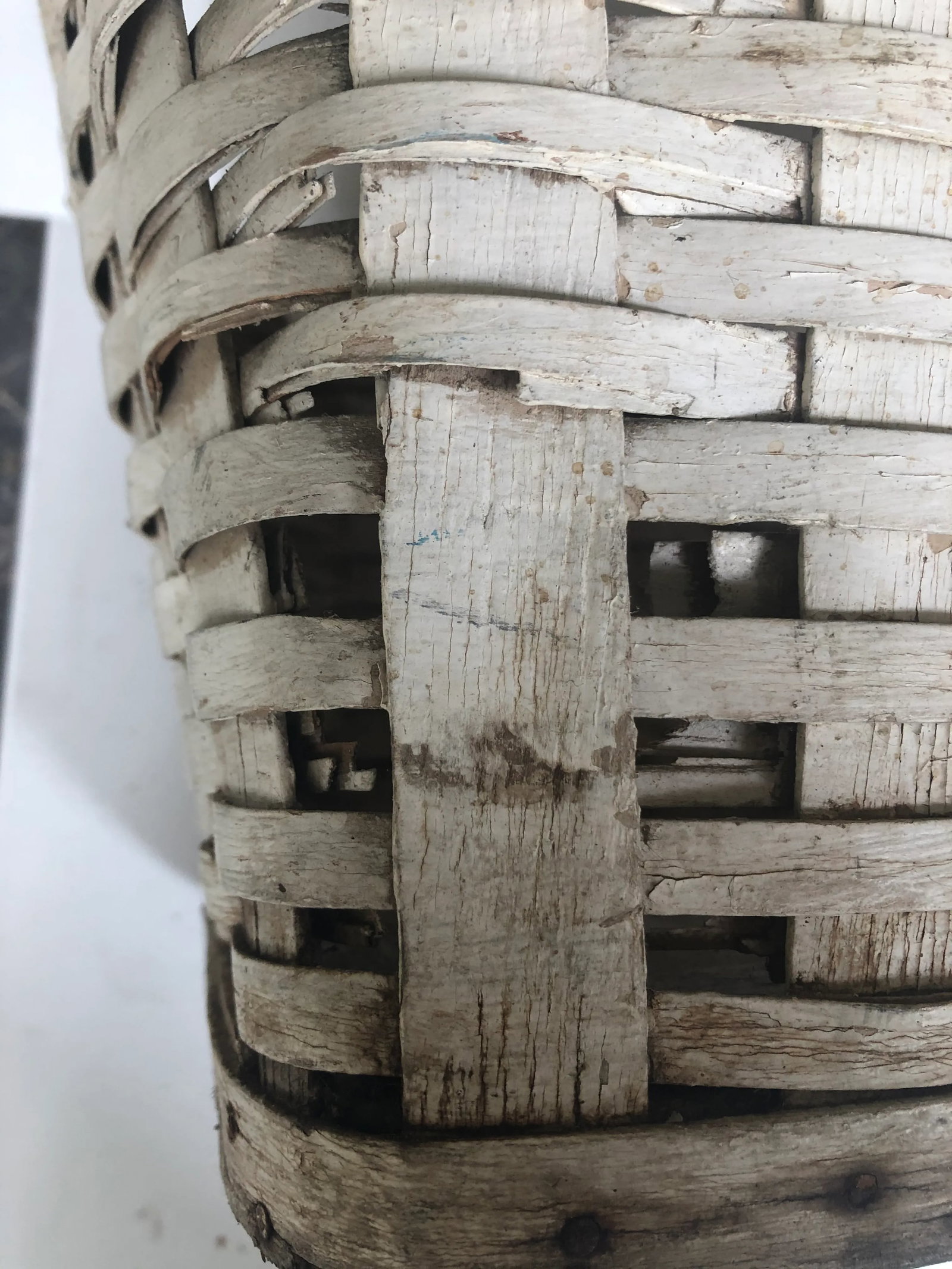 Oak White Laundry Basket With Handle - 6