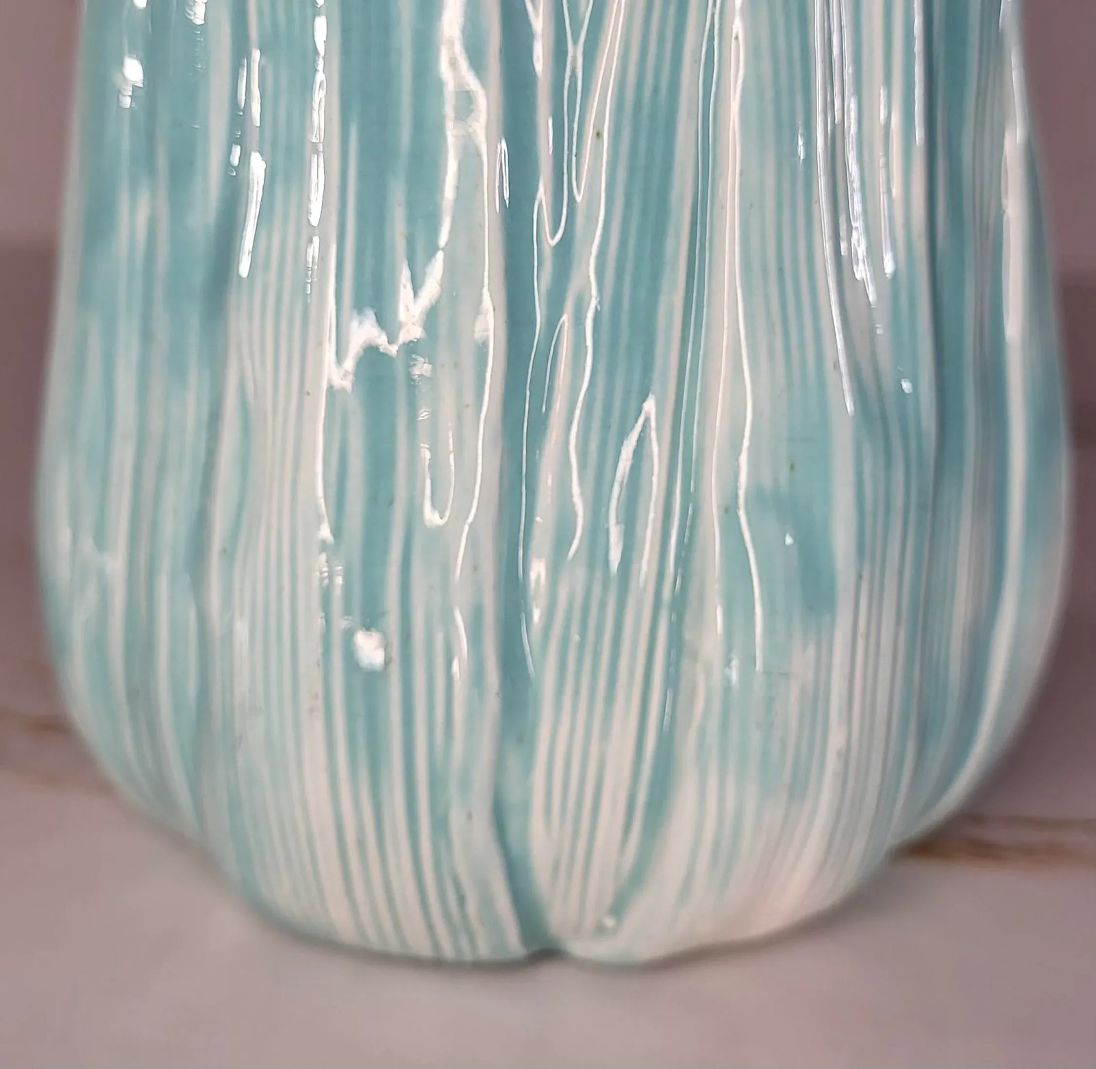 Late 19th Century Majolica Turquoise Celery Vase - 10