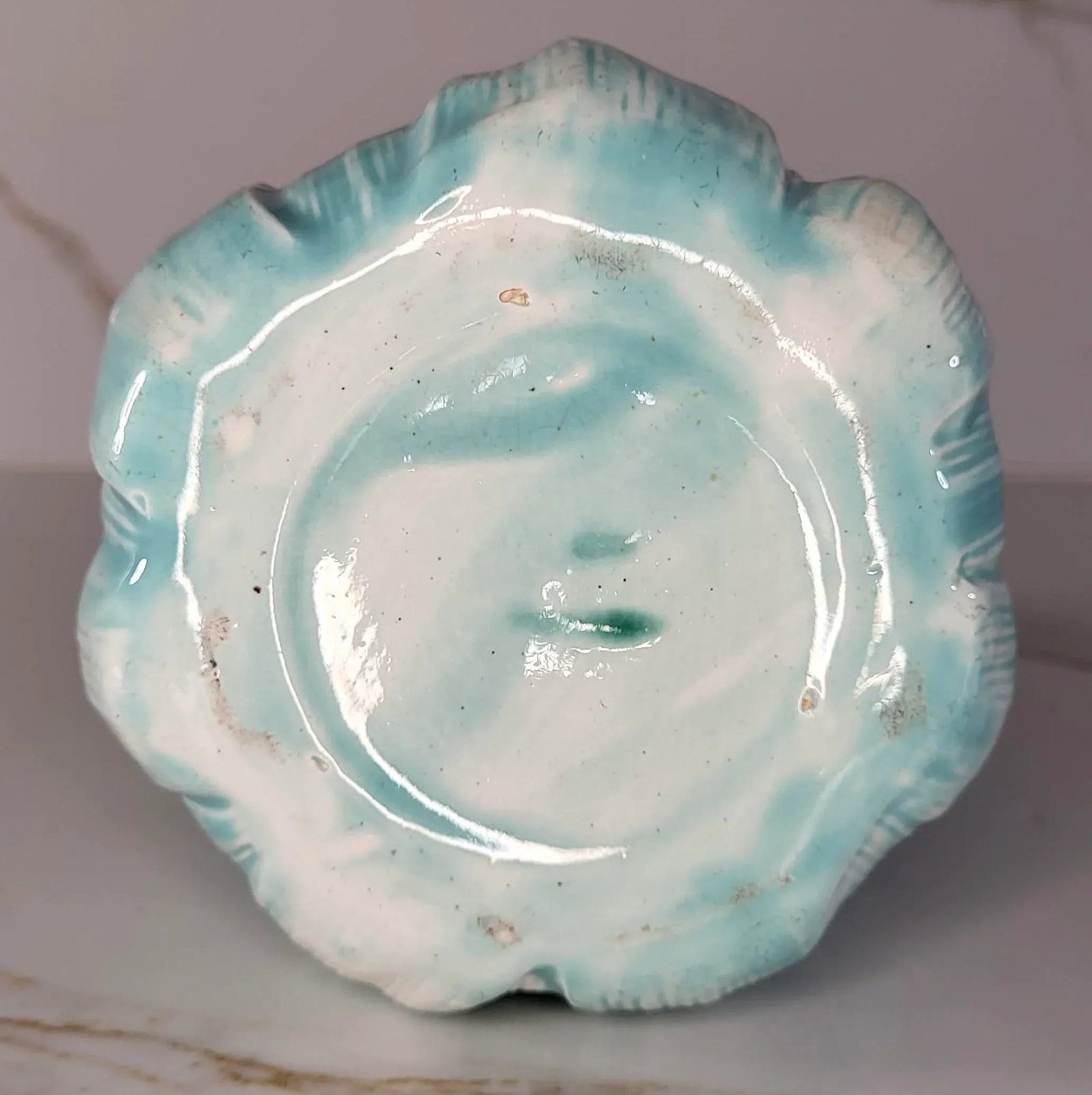 Late 19th Century Majolica Turquoise Celery Vase - 9