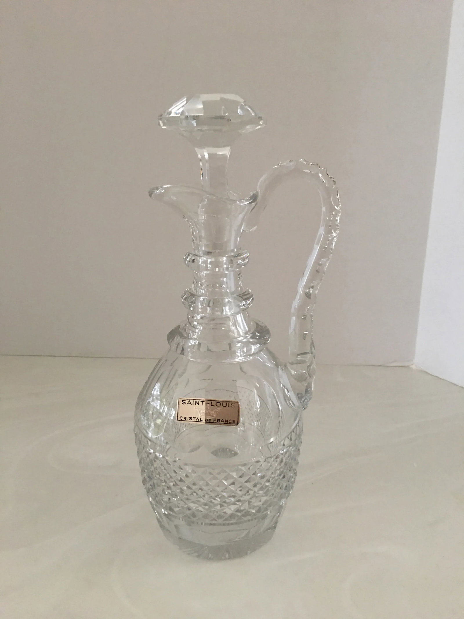 Vintage Saint Louis "Trianon" Handled Crystal Decanter, France - 10