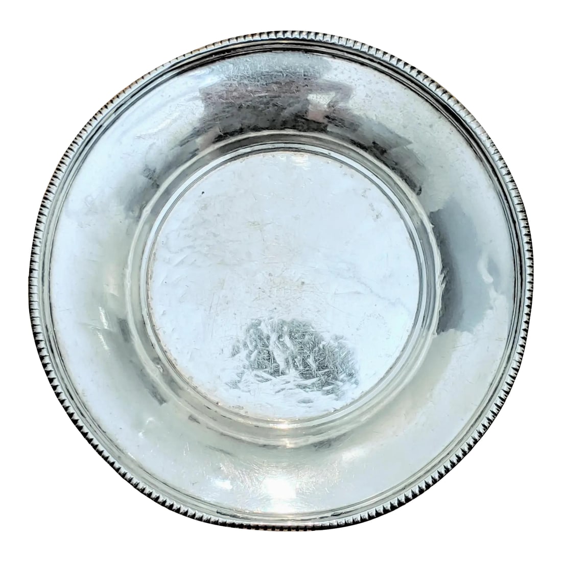 Sterling Silver Round Card or Jewelry Dish (1 of 6)