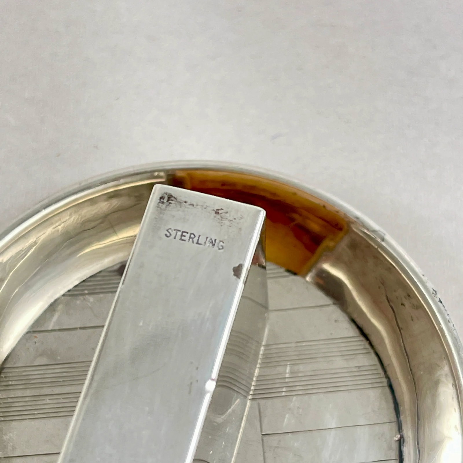 Art Deco Era Sterling Silver Personal Travel Ashtray & Match Holder - 7
